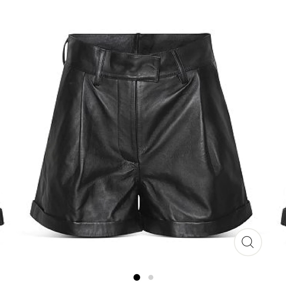 Remain black leather shorts